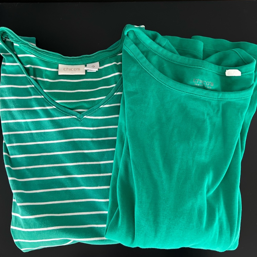 Chico’s Bundle Green Shirts